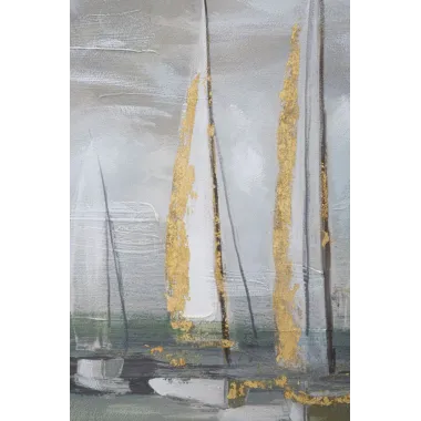 Malowidło na płótnie Gold Boat 100x2,8x80 cm